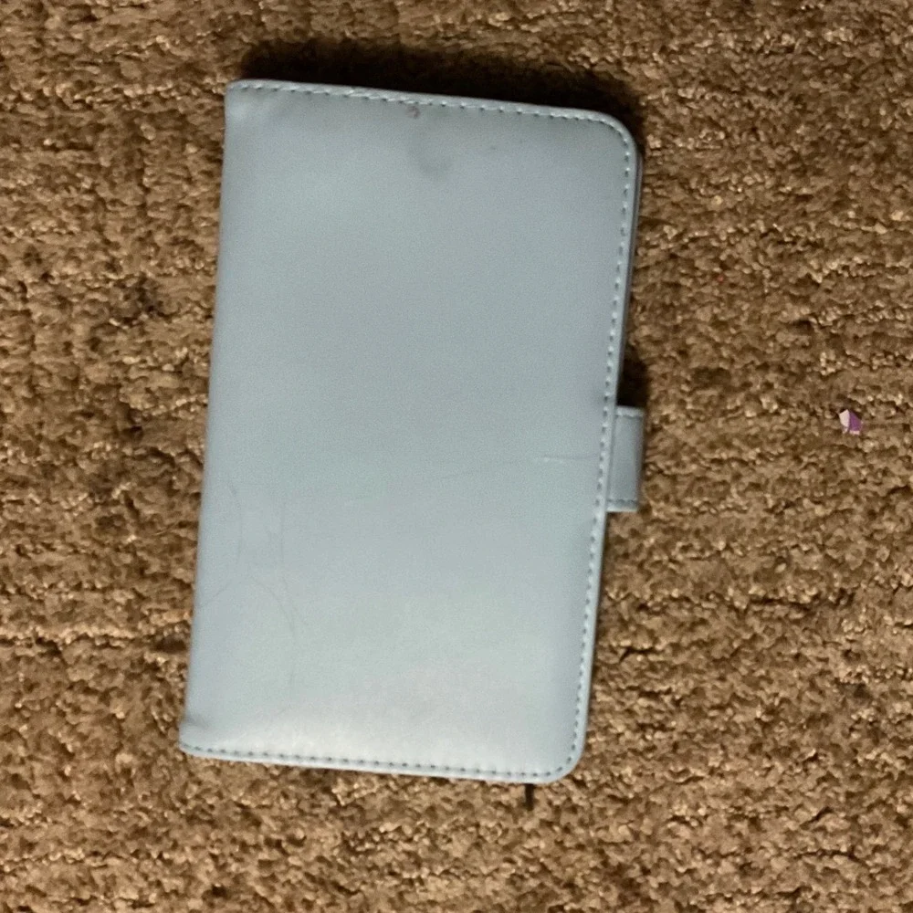 Fujifilm Instax Mini Photo Album Light Blue Faux Leather Magnetic Wallet Case‎